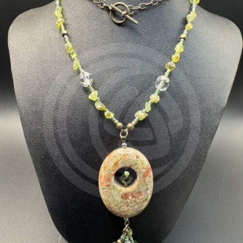Faded Rose Necklace - Unakite