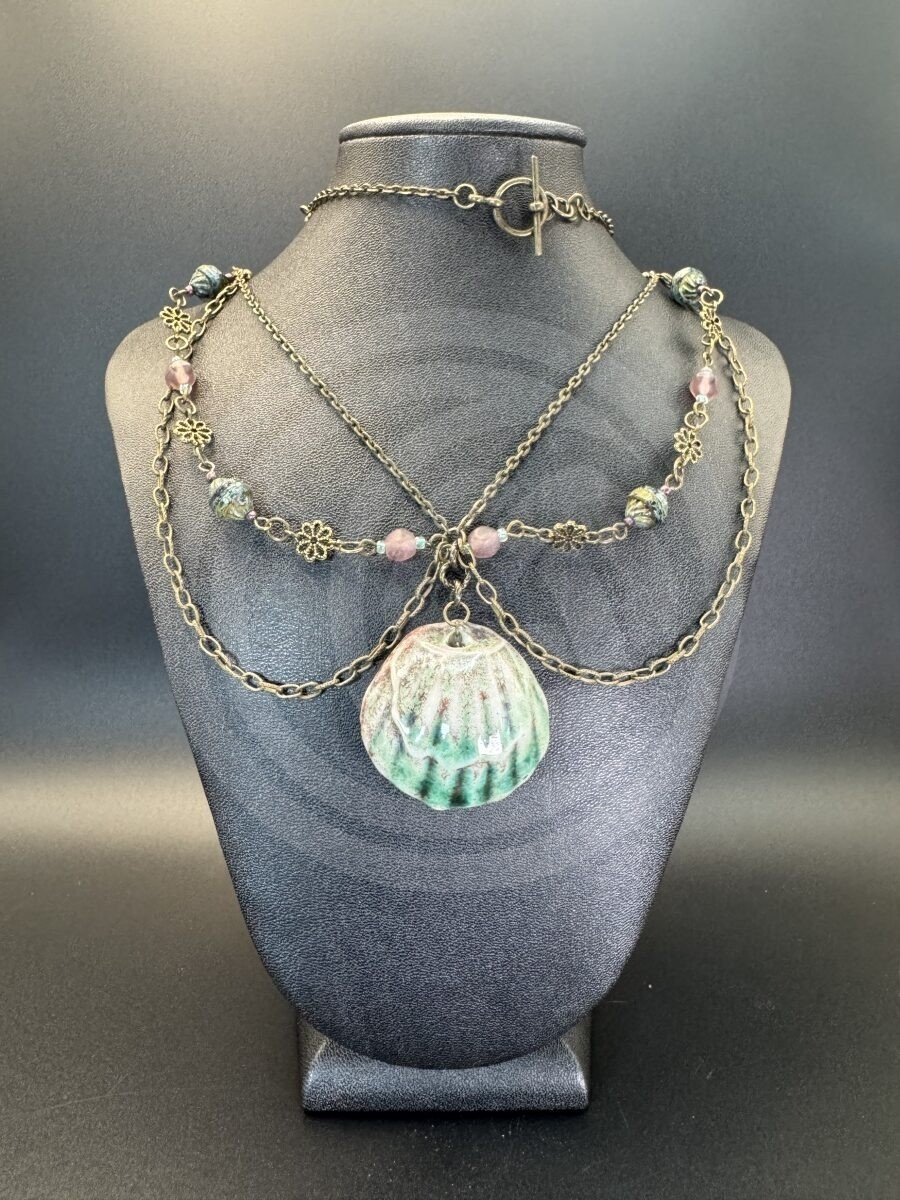 Dusky Orchid Necklace and Earrings Set - Lepidolite - Image 5