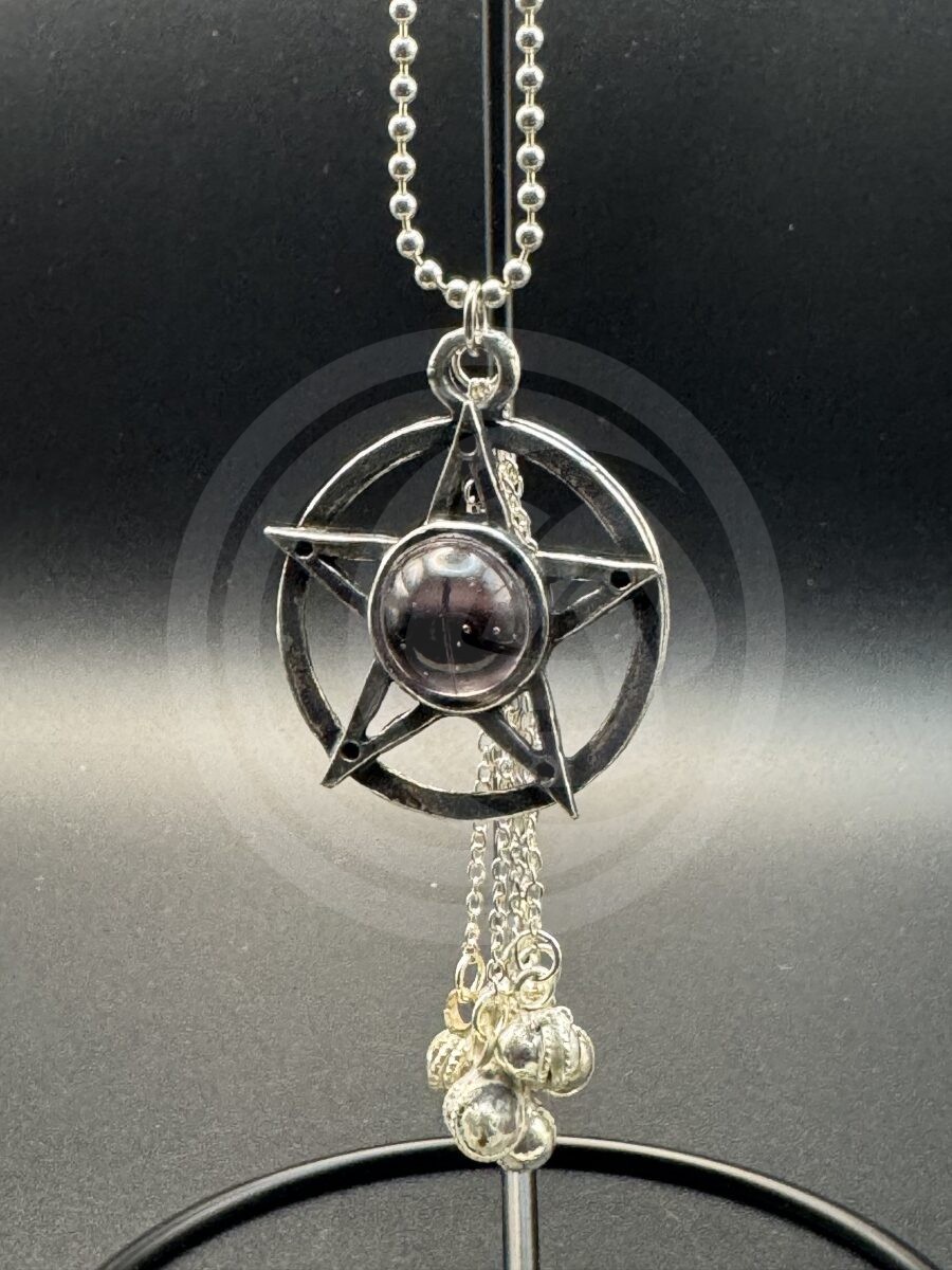 Pentacle with Glass Orb Car Chime - Image 3