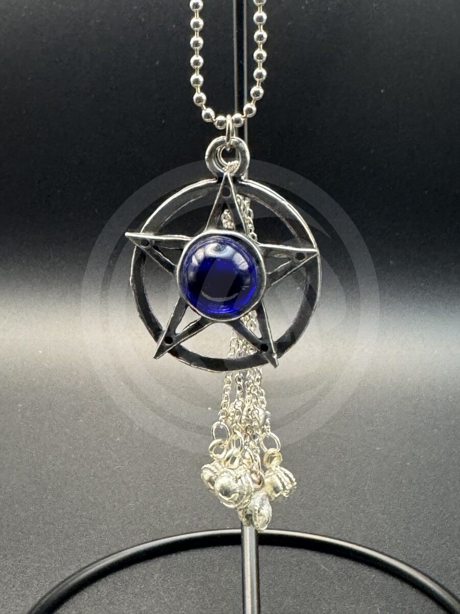 Pentacle with Glass Orb Car Chime