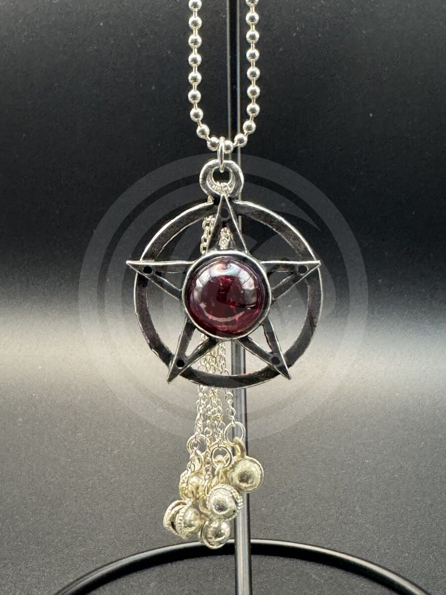 Pentacle with Glass Orb Car Chime - Image 2
