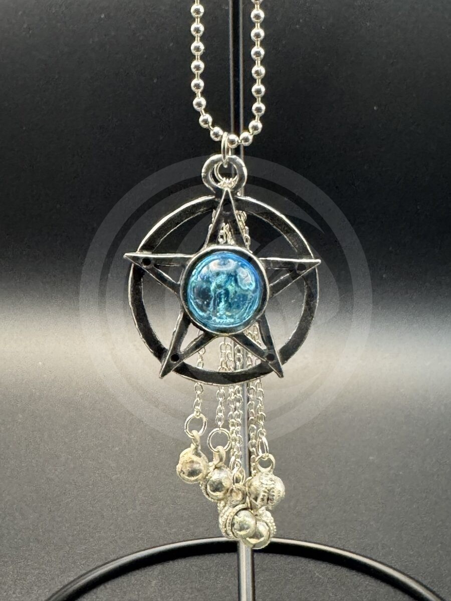 Pentacle with Glass Orb Car Chime - Image 5