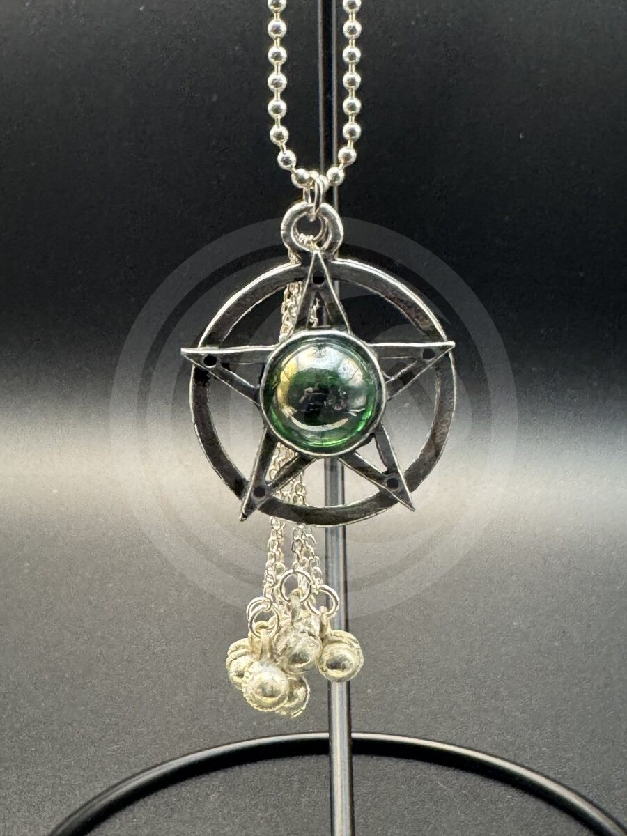 Pentacle with Glass Orb Car Chime - Image 4