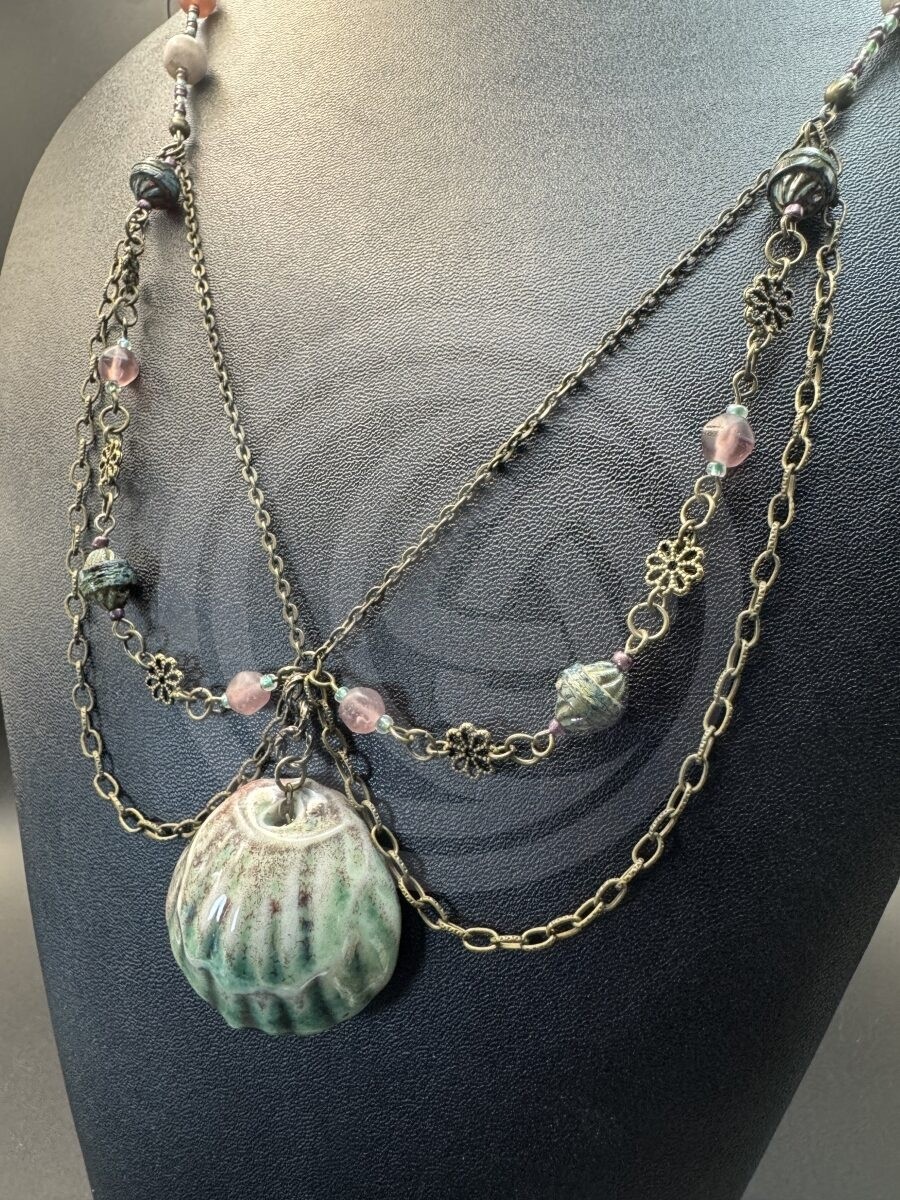 Dusky Orchid Necklace and Earrings Set - Lepidolite - Image 3