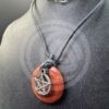 Red Jasper Donut Necklace with Pentacle Charm