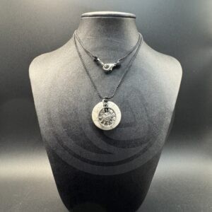 Howlite Donut Necklace with Sun Charm