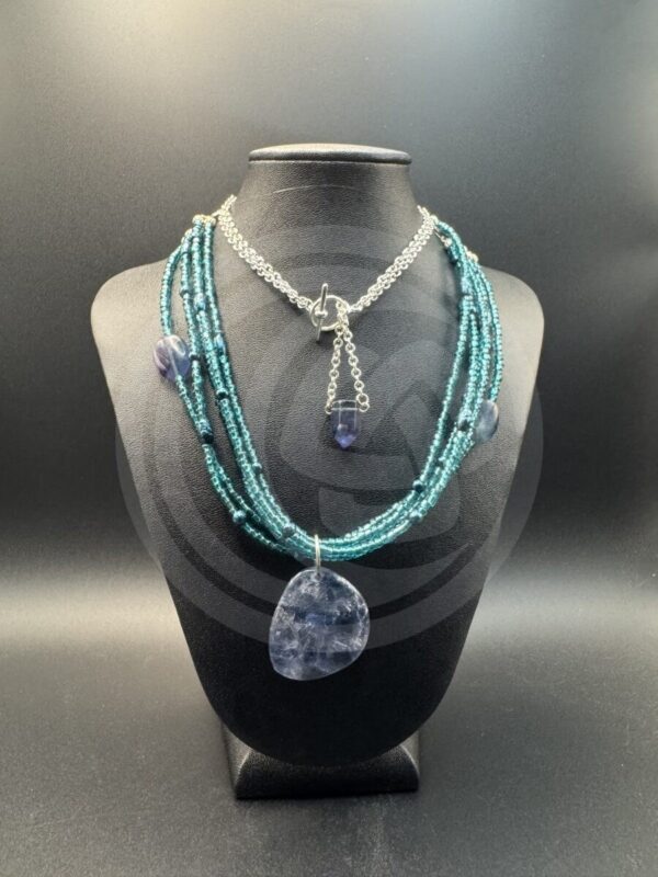 Storm Blue Necklace - Fluorite