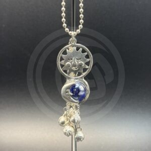 Sun and Moon with Glass Orb Car Chime