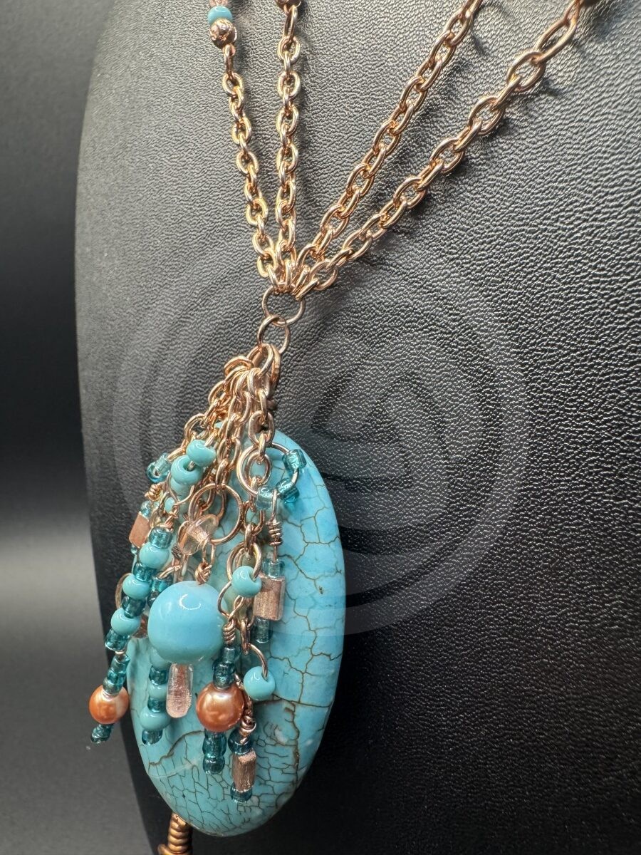 Desert Rose Necklace and Earrings Set - Magnesite - Image 2