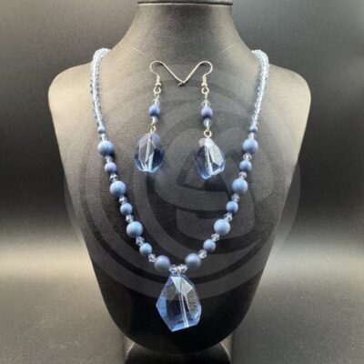 Forever Blue Necklace and Earrings Set