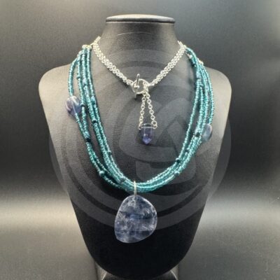 Storm Blue Necklace - Fluorite