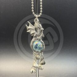 Wyvern with Glass Orb Car Chime