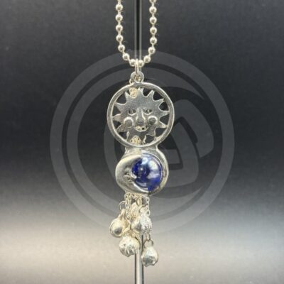 Sun and Moon with Glass Orb Car Chime