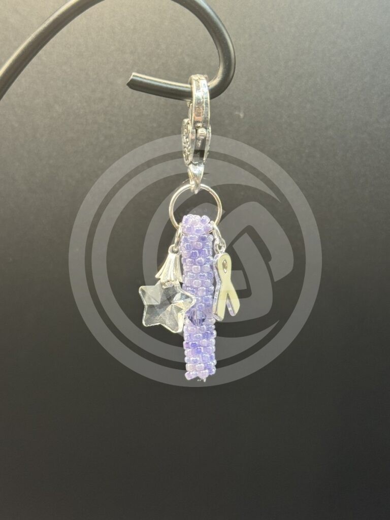 Lavender Charm with White Ribbon and Clear Star
