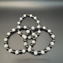Memory Bracelet - Howlite & Hematite