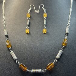 Resist Necklace and Earrings Set I