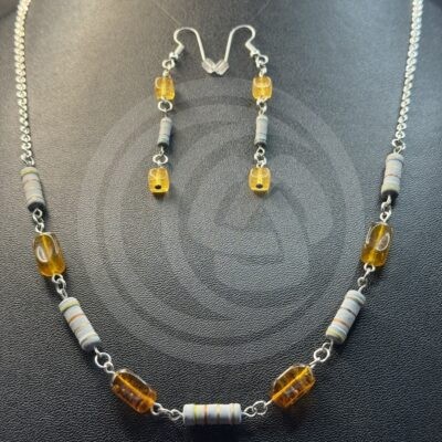 Resist Necklace and Earrings Set I