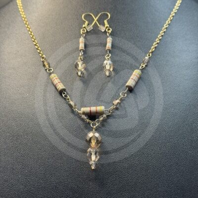 Resist Necklace and Earrings Set III