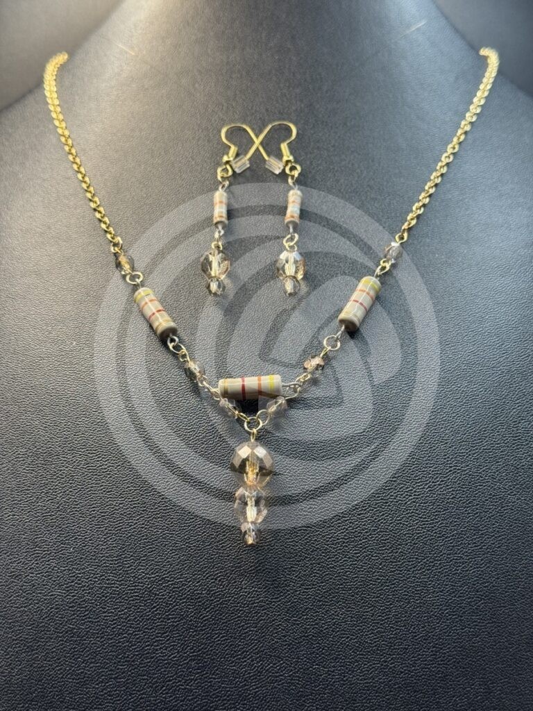 Resist Necklace and Earrings Set III