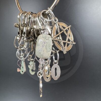 Silver Plated Stitch Markers - Peace Jade