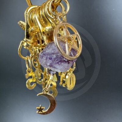 Gold Plated Stitch Markers - Amethyst