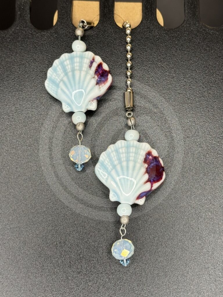Blue Shell Fan Pulls