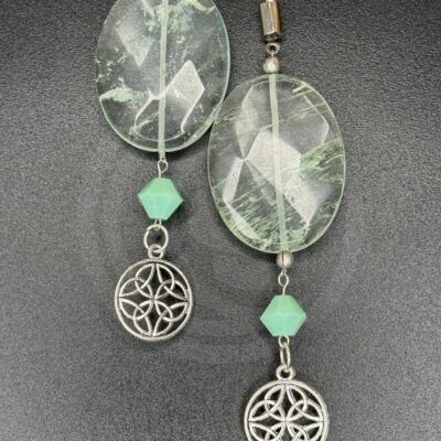 Light Green Oval Fan Pulls