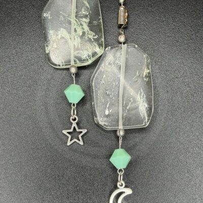 Light Green Polygon Fan Pulls