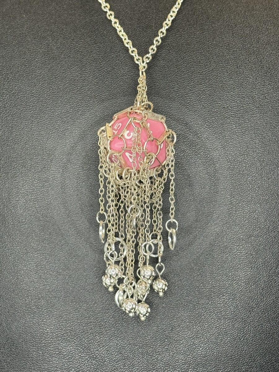 D20 Necklace - Bubblegum - Image 2