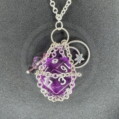 D20 Necklace - Shadowed Moon