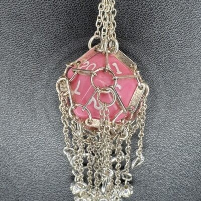 D20 Necklace - Bubblegum