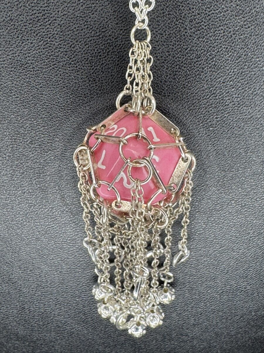D20 Necklace - Bubblegum