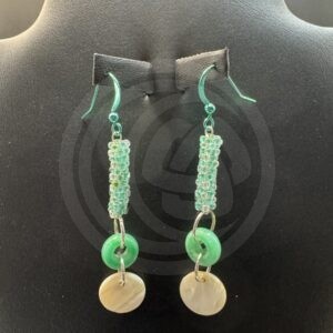 Jadeite and Nacre Earrings
