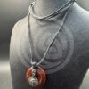 Red Jasper Donut Necklace with Sun Charm