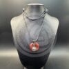 Red Jasper Donut Necklace with Sun Charm
