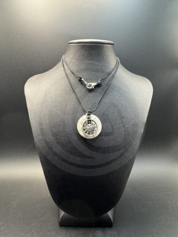 Howlite Donut Necklace with Sun Charm