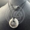 Howlite Donut Necklace with Sun Charm