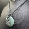 Green Aventurine Donut Necklace with Pentacle Charm