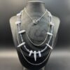 Blue Lace Agate Necklace and Earrings Set