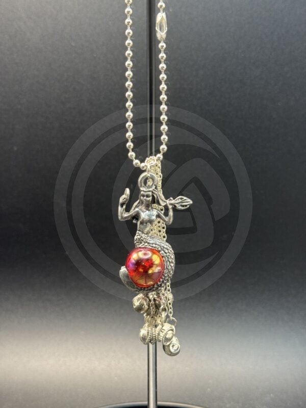 Mermaid with Glass Orb Car Chime