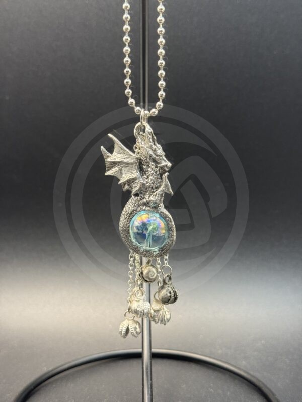 Wyvern with Glass Orb Car Chime