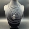 Hematite Donut Necklace with Cat Charm