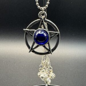 Pentacle with Glass Orb Car Chime