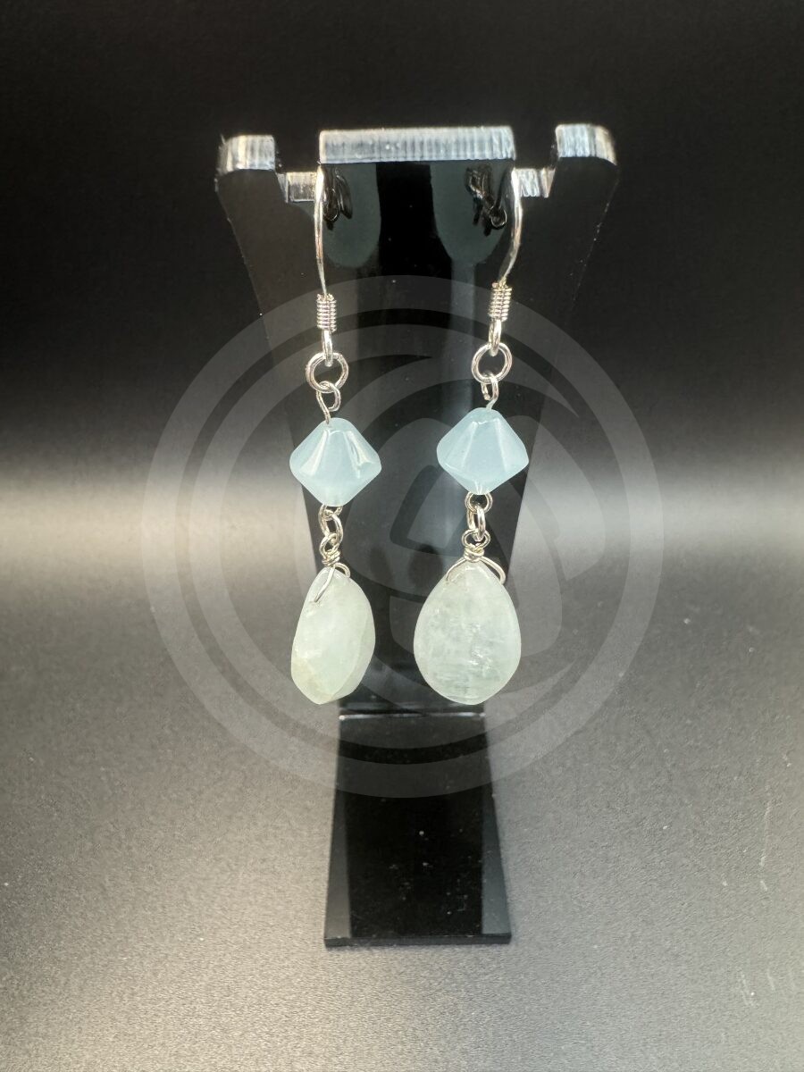 "Debbie" Necklace and Earrings Set - Aquamarine - Image 5